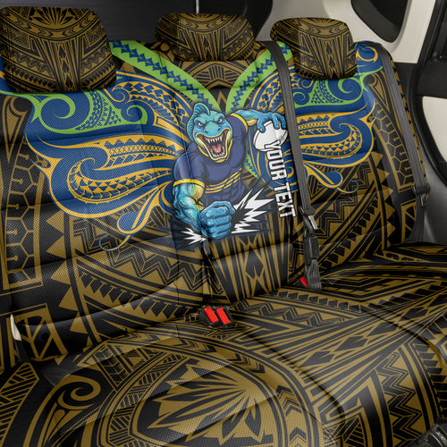 Custom Parramatta Eels Back Car Seat Cover Eel Warrior Polynesia Islander Rugby Mascot