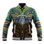 Custom Parramatta Eels Baseball Jacket Eel Warrior Polynesia Islander Rugby Mascot