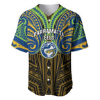 Custom Parramatta Eels Baseball Jersey Eel Warrior Polynesia Islander Rugby Mascot