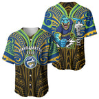 Custom Parramatta Eels Baseball Jersey Eel Warrior Polynesia Islander Rugby Mascot