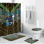 Custom Parramatta Eels Bathroom Set Eel Warrior Polynesia Islander Rugby Mascot