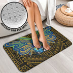 Custom Parramatta Eels Bathroom Set Eel Warrior Polynesia Islander Rugby Mascot