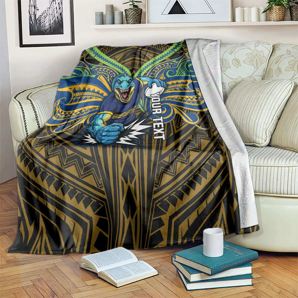 Custom Parramatta Eels Blanket Eel Warrior Polynesia Islander Rugby Mascot