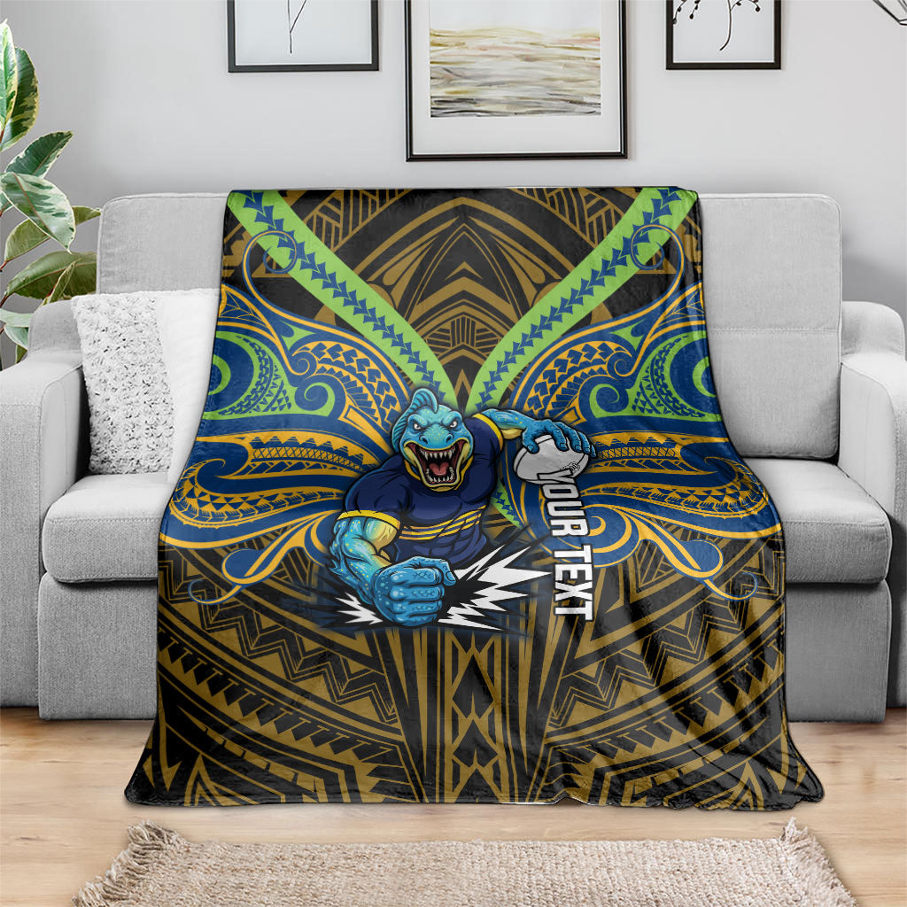 Custom Parramatta Eels Blanket Eel Warrior Polynesia Islander Rugby Mascot