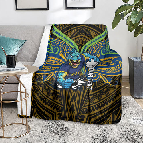 Custom Parramatta Eels Blanket Eel Warrior Polynesia Islander Rugby Mascot