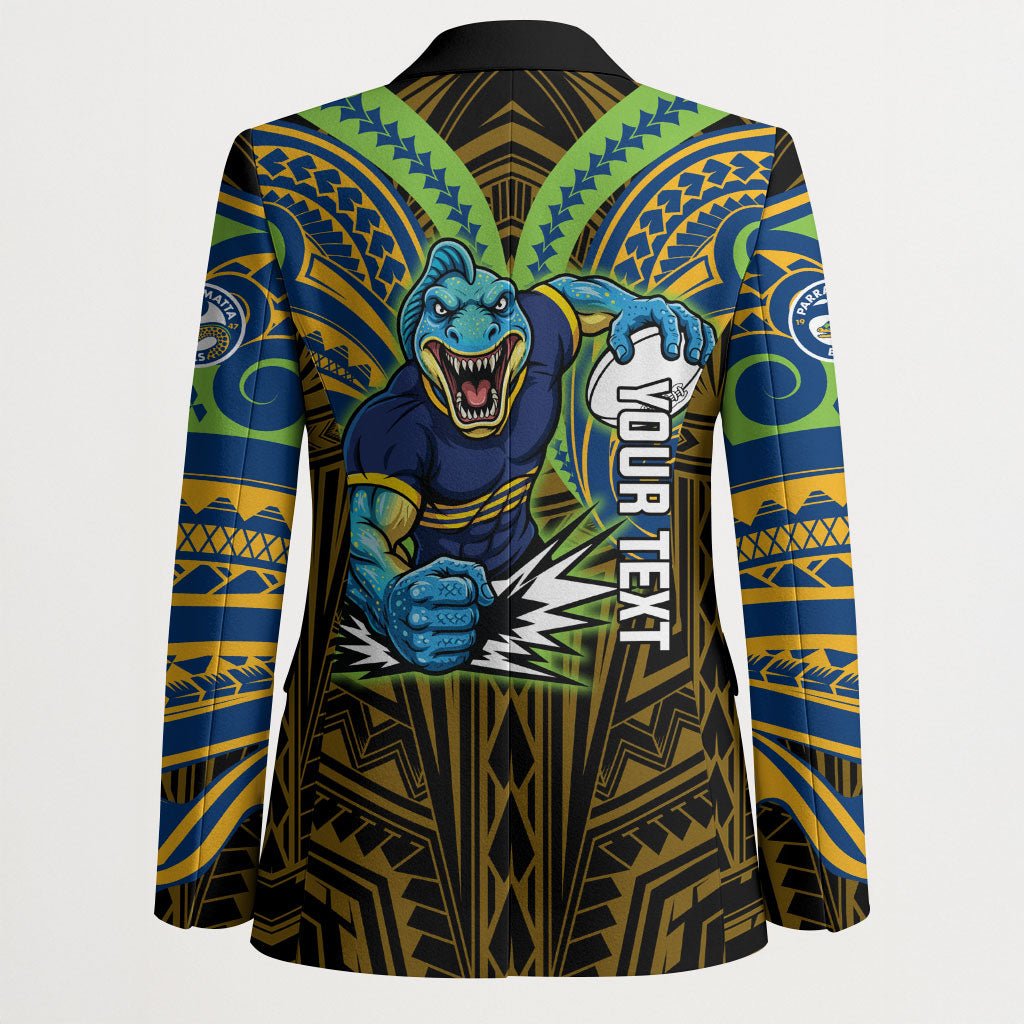 Custom Parramatta Eels Blazer Eel Warrior Polynesia Islander Rugby Mascot