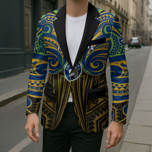 Custom Parramatta Eels Blazer Eel Warrior Polynesia Islander Rugby Mascot