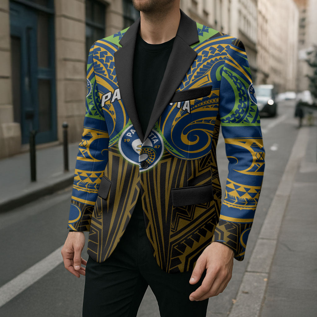 Custom Parramatta Eels Blazer Eel Warrior Polynesia Islander Rugby Mascot