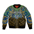 Custom Parramatta Eels Bomber Jacket Eel Warrior Polynesia Islander Rugby Mascot