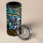 Custom Parramatta Eels 4 in 1 Can Cooler Tumbler Eel Warrior Polynesia Islander Rugby Mascot