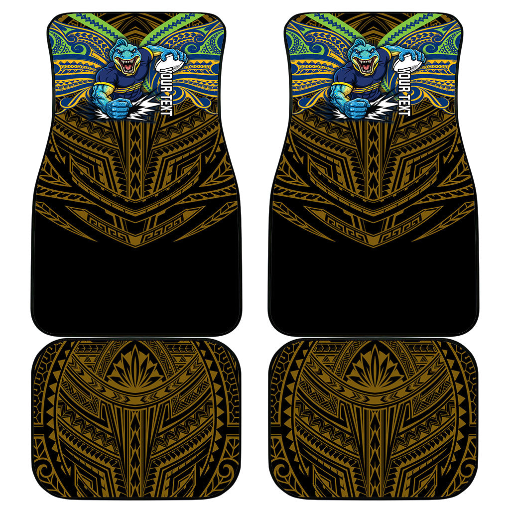 Custom Parramatta Eels Car Mats Eel Warrior Polynesia Islander Rugby Mascot