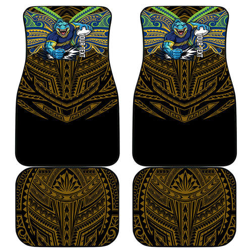 Custom Parramatta Eels Car Mats Eel Warrior Polynesia Islander Rugby Mascot