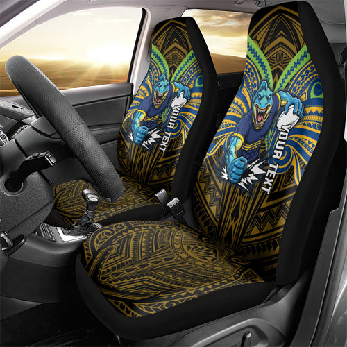 Custom Parramatta Eels Car Seat Cover Eel Warrior Polynesia Islander Rugby Mascot