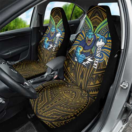 Custom Parramatta Eels Car Seat Cover Eel Warrior Polynesia Islander Rugby Mascot