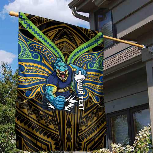 Custom Parramatta Eels Garden Flag Eel Warrior Polynesia Islander Rugby Mascot