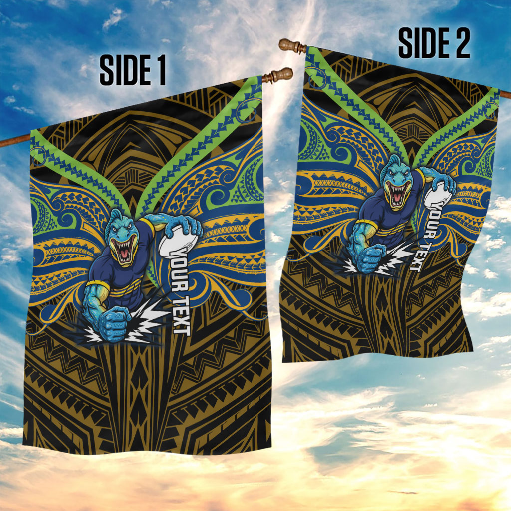 Custom Parramatta Eels Garden Flag Eel Warrior Polynesia Islander Rugby Mascot