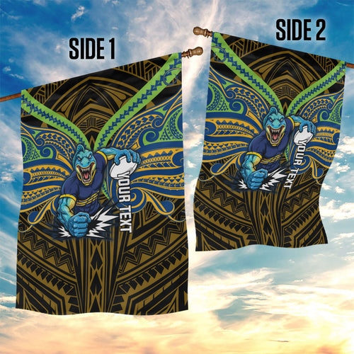 Custom Parramatta Eels Garden Flag Eel Warrior Polynesia Islander Rugby Mascot