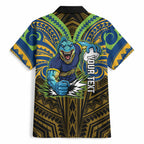 Custom Parramatta Eels Hawaiian Shirt Eel Warrior Polynesia Islander Rugby Mascot
