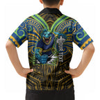 Custom Parramatta Eels Hawaiian Shirt Eel Warrior Polynesia Islander Rugby Mascot