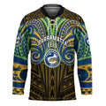 Custom Parramatta Eels Hockey Jersey Eel Warrior Polynesia Islander Rugby Mascot