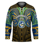 Custom Parramatta Eels Hockey Jersey Eel Warrior Polynesia Islander Rugby Mascot