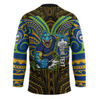 Custom Parramatta Eels Hockey Jersey Eel Warrior Polynesia Islander Rugby Mascot