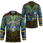 Custom Parramatta Eels Hockey Jersey Eel Warrior Polynesia Islander Rugby Mascot