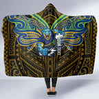 Custom Parramatta Eels Hooded Blanket Eel Warrior Polynesia Islander Rugby Mascot