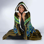 Custom Parramatta Eels Hooded Blanket Eel Warrior Polynesia Islander Rugby Mascot