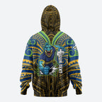 Custom Parramatta Eels Hoodie Eel Warrior Polynesia Islander Rugby Mascot