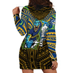 Custom Parramatta Eels Hoodie Dress Eel Warrior Polynesia Islander Rugby Mascot