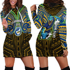 Custom Parramatta Eels Hoodie Dress Eel Warrior Polynesia Islander Rugby Mascot