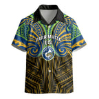 Custom Parramatta Eels Kid Hawaiian Shirt Eel Warrior Polynesia Islander Rugby Mascot