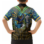 Custom Parramatta Eels Kid Hawaiian Shirt Eel Warrior Polynesia Islander Rugby Mascot