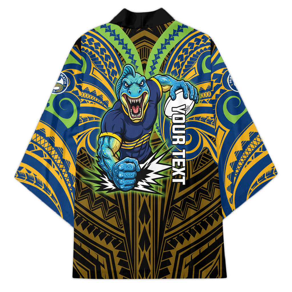 Custom Parramatta Eels Kimono Eel Warrior Polynesia Islander Rugby Mascot