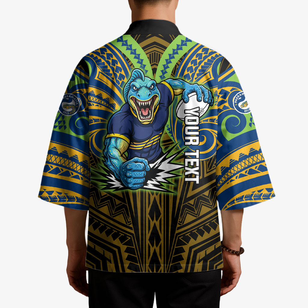 Custom Parramatta Eels Kimono Eel Warrior Polynesia Islander Rugby Mascot