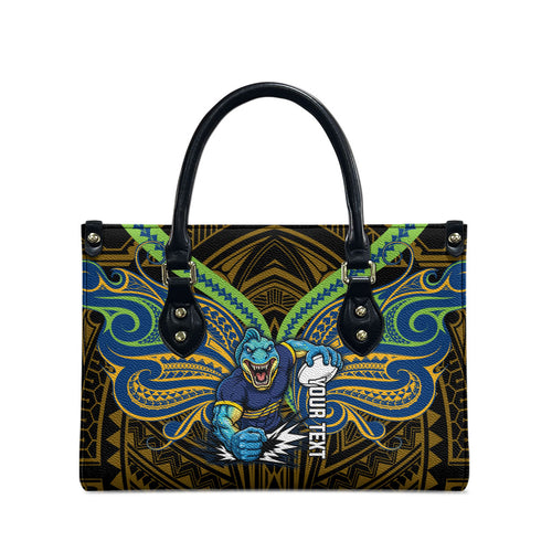 Custom Parramatta Eels Leather Bag Eel Warrior Polynesia Islander Rugby Mascot