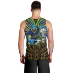 Custom Parramatta Eels Men Tank Top Eel Warrior Polynesia Islander Rugby Mascot