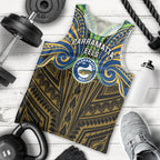 Custom Parramatta Eels Men Tank Top Eel Warrior Polynesia Islander Rugby Mascot