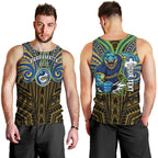Custom Parramatta Eels Men Tank Top Eel Warrior Polynesia Islander Rugby Mascot