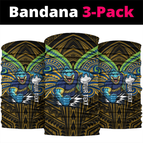 Custom Parramatta Eels Neck Gaiter Eel Warrior Polynesia Islander Rugby Mascot