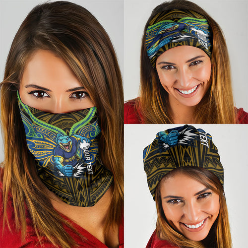 Custom Parramatta Eels Neck Gaiter Eel Warrior Polynesia Islander Rugby Mascot