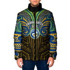 Custom Parramatta Eels Padded Jacket Eel Warrior Polynesia Islander Rugby Mascot