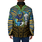 Custom Parramatta Eels Padded Jacket Eel Warrior Polynesia Islander Rugby Mascot