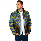 Custom Parramatta Eels Padded Jacket Eel Warrior Polynesia Islander Rugby Mascot