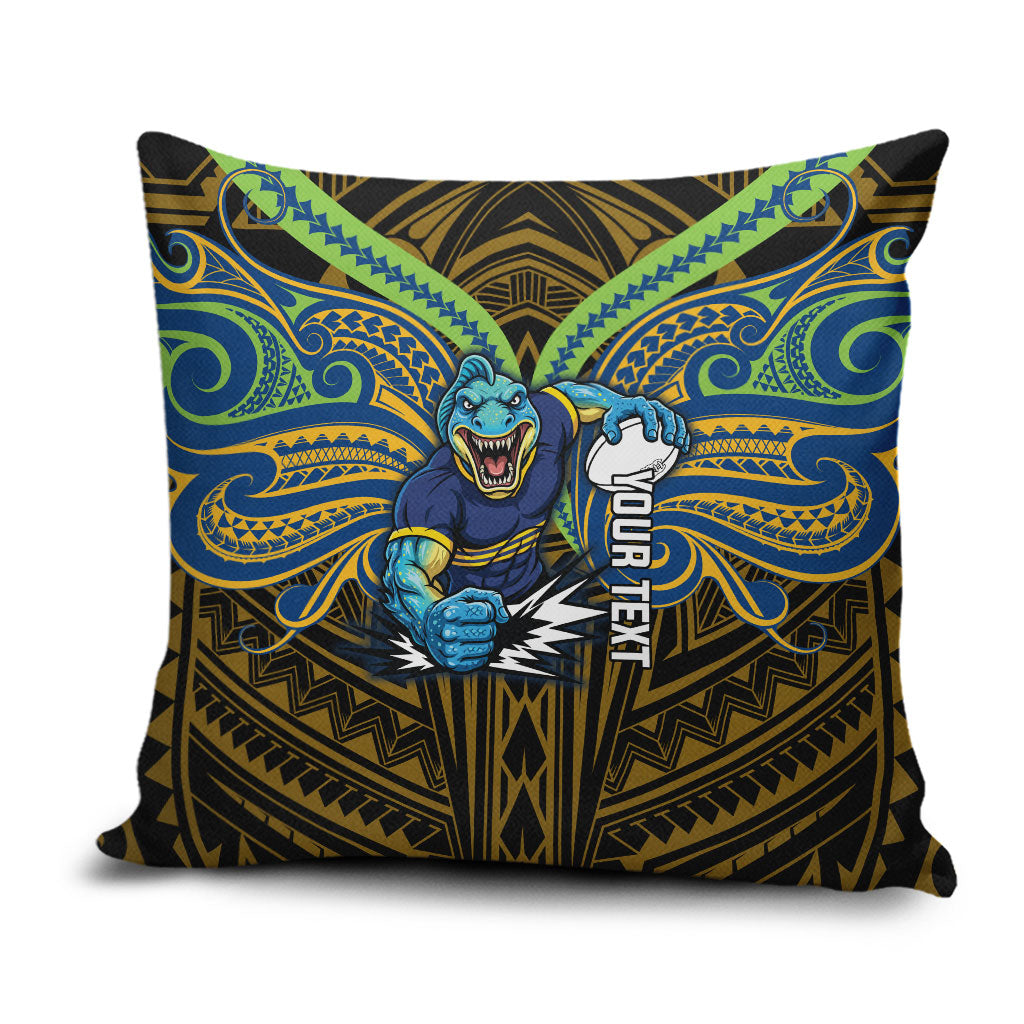 Custom Parramatta Eels Pillow Cover Eel Warrior Polynesia Islander Rugby Mascot