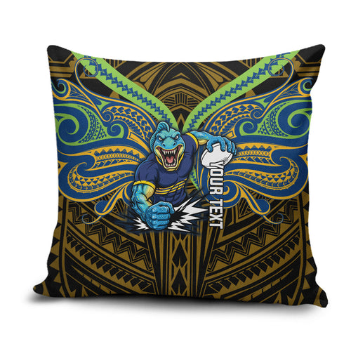 Custom Parramatta Eels Pillow Cover Eel Warrior Polynesia Islander Rugby Mascot