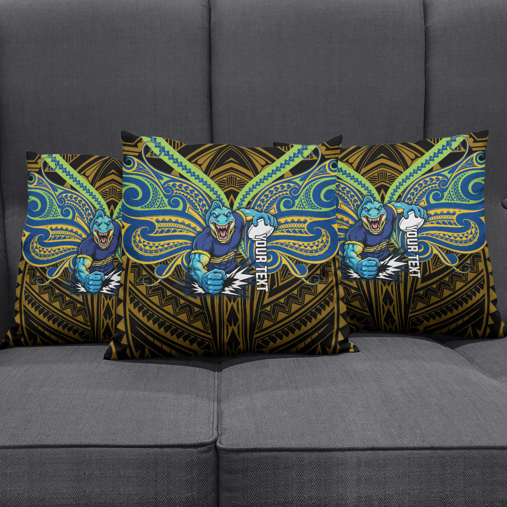 Custom Parramatta Eels Pillow Cover Eel Warrior Polynesia Islander Rugby Mascot