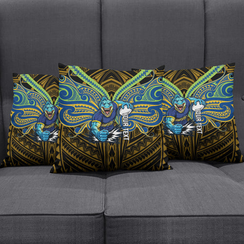 Custom Parramatta Eels Pillow Cover Eel Warrior Polynesia Islander Rugby Mascot