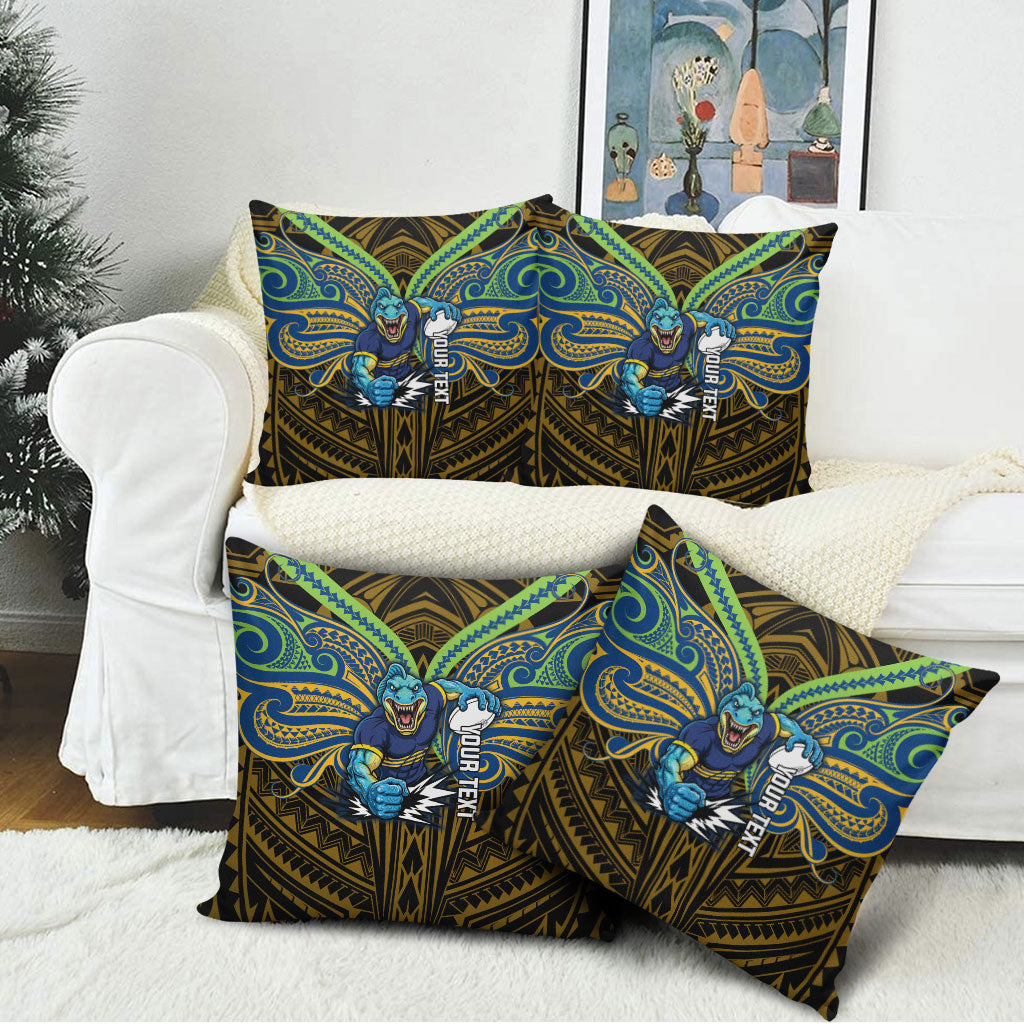 Custom Parramatta Eels Pillow Cover Eel Warrior Polynesia Islander Rugby Mascot